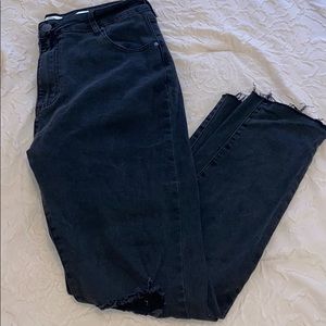 Black High Grazer Skinny Jeans